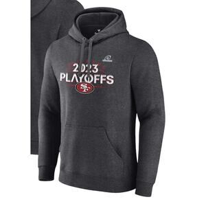 San Francisco 49ersHeather Charcoal 2023 NFL Playoffs Fleece Hoodie  Size XL